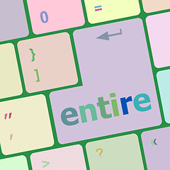 Image showing entire button on computer pc keyboard key vector illustration