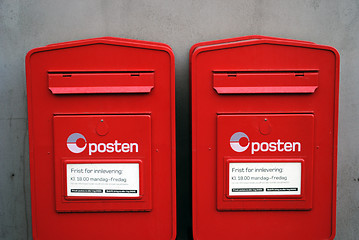 Image showing Norwegian mail boxes