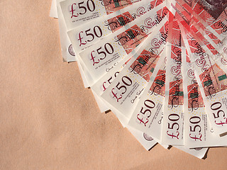 Image showing Fifty Pound notes