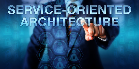 Image showing Designer Pushing SERVICE-ORIENTED ARCHITECTURE