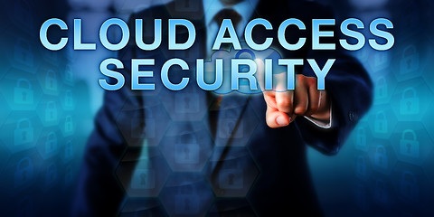 Image showing Manager Touching CLOUD ACCESS SECURITY