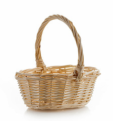 Image showing wooden basket on white background