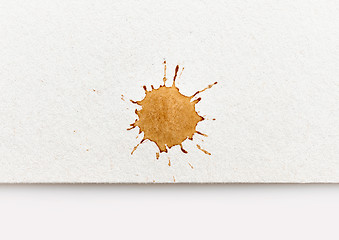 Image showing coffee stain on white paper