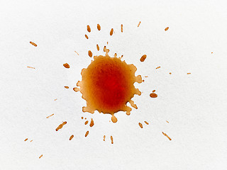 Image showing coffee stain on white paper