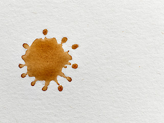 Image showing coffee stain on white paper