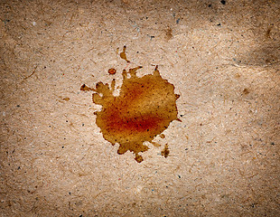 Image showing coffee stain on brown paper
