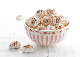 Image showing bowl of meringue cookies