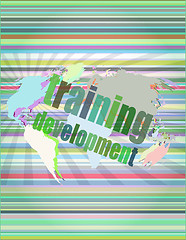 Image showing Education and learn concept: Training Development on digital screen vector illustration