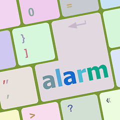 Image showing alarm button on the keyboard key vector illustration