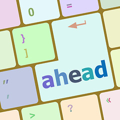 Image showing changes ahead concept with key on keyboard vector illustration