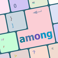 Image showing among Button on Modern Computer Keyboard key vector illustration