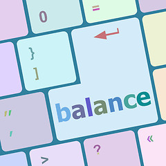 Image showing balance computer keyboard key button, raster vector illustration