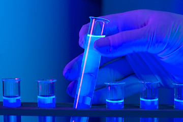 Image showing lab flasks