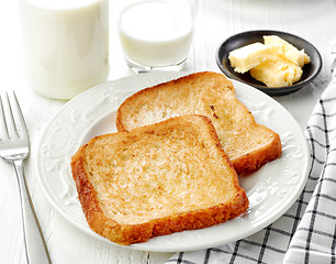 Image showing fried bread slices 