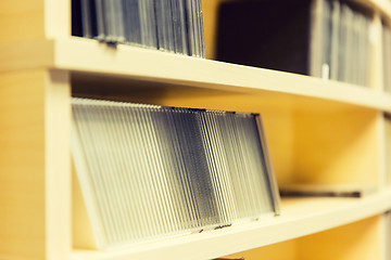 Image showing shelving with cd records at radio station