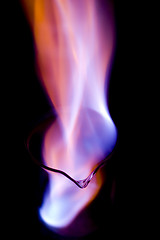 Image showing burning alcohol in flask