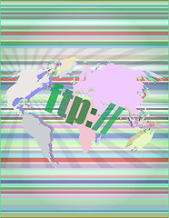 Image showing ftp word on digital screen, global communication concept vector illustration