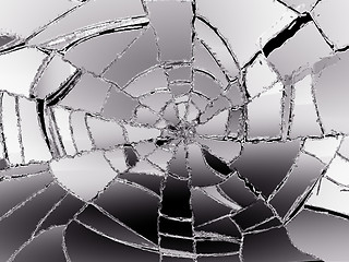 Image showing Glass Broken or Shattered on black