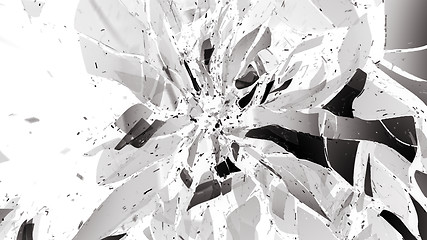 Image showing Destructed or broken glass on white