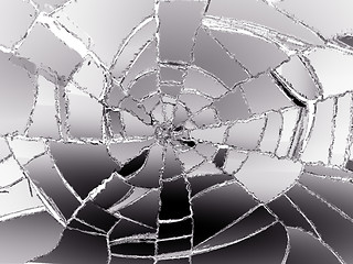 Image showing Destructed or damaged pieces of glass