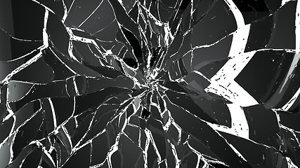 Image showing Pieces of demolished or Shattered glass