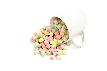Image showing marshmallows and cup isolated