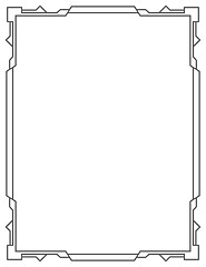 Image showing Simple vector black frame vertical