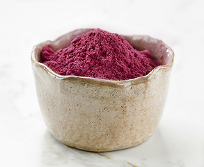 Image showing bowl of beet root powder