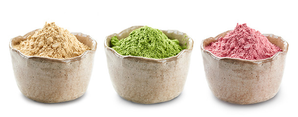 Image showing various dried plants powders