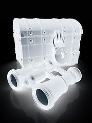 Image showing binoculars and chest