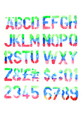 Image showing water colors alphabet