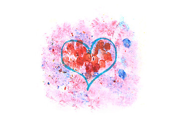 Image showing water colors heart