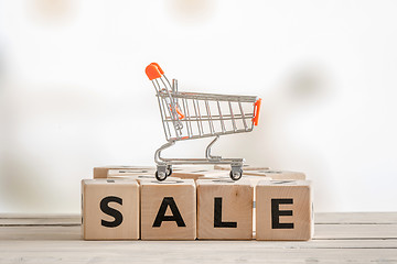 Image showing Sale sign with a shopping cart