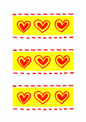 Image showing Abstract bright hearts pattern