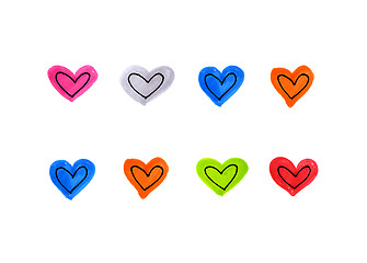 Image showing Abstract bright hearts