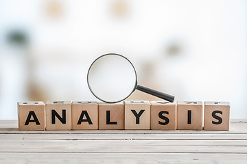 Image showing Analysis with a magnifying glass