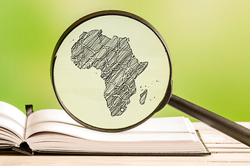 Image showing Africa information with a pencil drawing