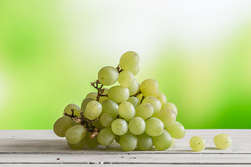 Image showing Grape ripe on a wooden table