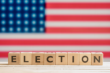 Image showing Election sign with the american flag