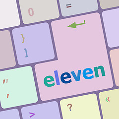 Image showing eleven button on computer pc keyboard key vector illustration