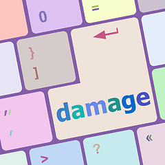 Image showing crashed or damaged computer key or button vector illustration