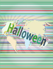 Image showing screen digital with holiday halloween word vector illustration