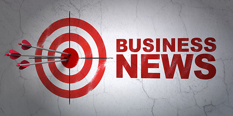Image showing News concept: target and Business News on wall background