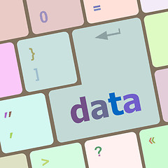 Image showing Data concept: computer keyboard with word Data vector illustration