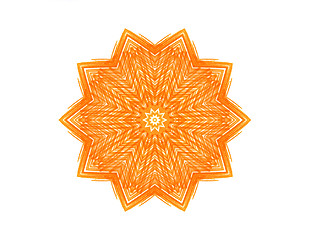 Image showing Abstract orange star shape