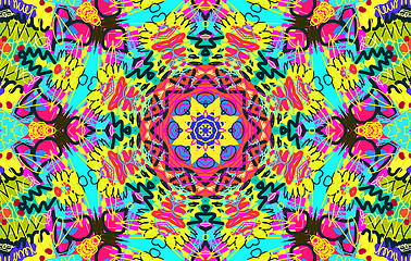 Image showing Bright multi-colored untidy pattern