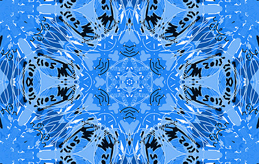 Image showing Blue abstract untidy pattern