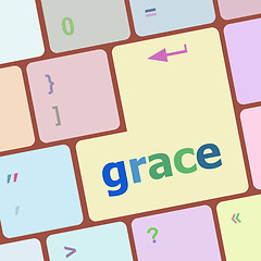 Image showing Computer keyboard button with grace button vector illustration