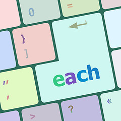 Image showing each button on computer keyboard vector illustration