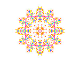 Image showing Abstract color lines concentric pattern 